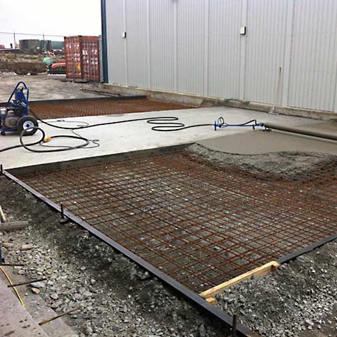 rebar reinforced steel mesh concrete slab